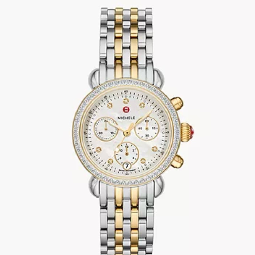Michele CSX-36 Steel & Yellow Gold Diamond Women’s Watch MWW03C000514